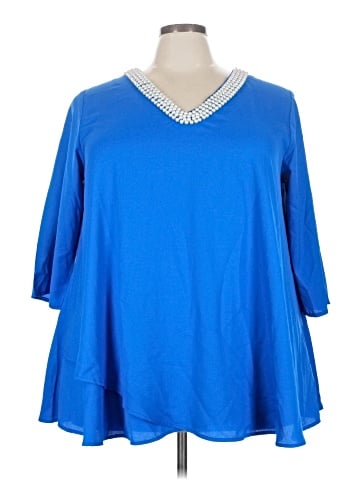 Roaman's 3/4 Sleeve Blouse (view 1)