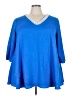 Roaman's 100% Polyester Blue 3/4 Sleeve Blouse Size 22 - photo 1