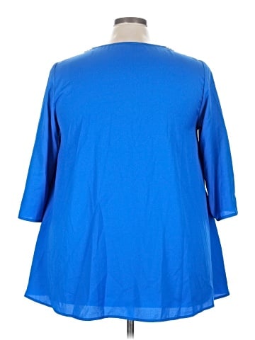Roaman's 3/4 Sleeve Blouse (view 2)