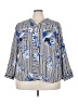 NY Collection Blue 3/4 Sleeve Blouse Size 3X - photo 1