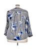 NY Collection Blue 3/4 Sleeve Blouse Size 3X - photo 2