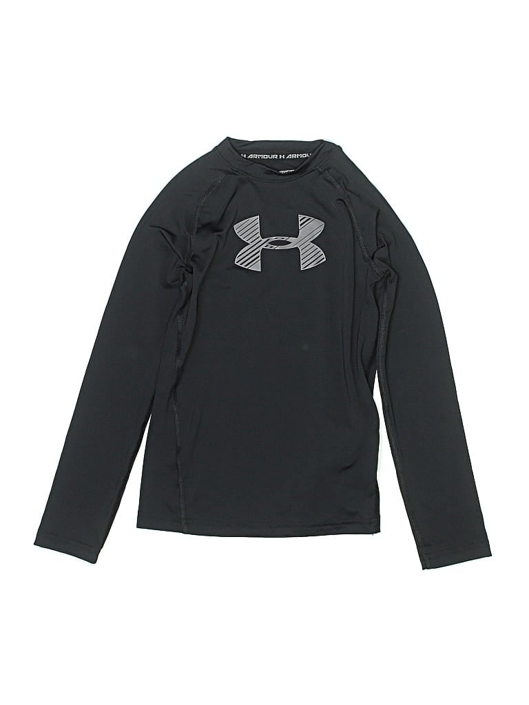 Pre-owned Under Armour Kids' Long Sleeve T-shirt In Black