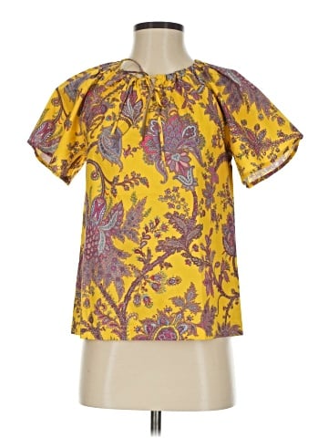 J.Crew Collection Short Sleeve Blouse (view 1)