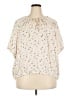 Torrid Ivory Short Sleeve Blouse Size 3X Plus (3) - photo 1