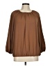 Chico's 100% Polyester Brown Long Sleeve Blouse Size Med (1) - photo 1