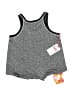 Justice Gray Black Active Tank Size 10 - photo 2