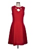 Roz & Ali Solid Red Cocktail Dress Size 12 - photo 1