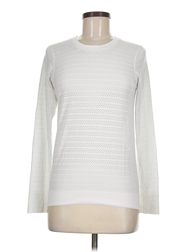 Pre-owned Lululemon Athletica Long Sleeve T-shirt In Ivory