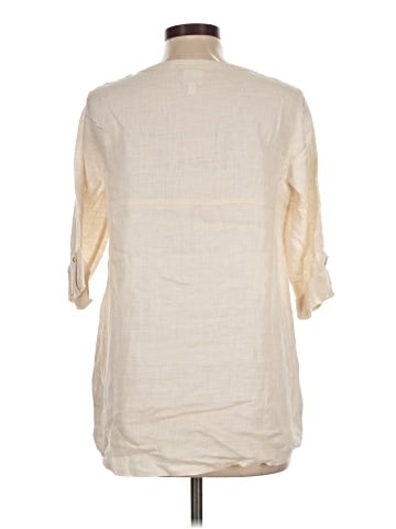 JM Collection 3/4 Sleeve Button-Down Shirt (view 2)