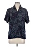 Jaclyn Smith 100% Polyester Tropical Blue Short Sleeve Blouse Size M - photo 1
