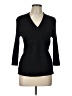 August Silk Black Pullover Sweater Size L - photo 1
