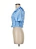 Endless Rose Blue Short Sleeve Blouse Size M - photo 5