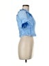 Endless Rose Blue Short Sleeve Blouse Size M - photo 4