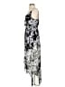 Sienna Sky 100% Polyester Tropical Silver Cocktail Dress Size S - photo 5