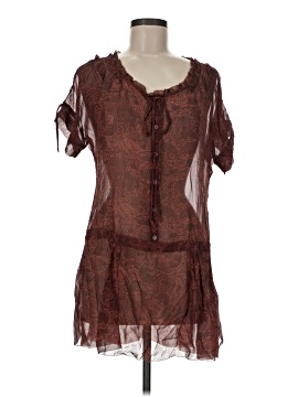 Peruvian Connection Short Sleeve Silk Top