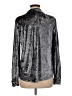 Amadi Metallic Silver Long Sleeve Blouse Size M - photo 2