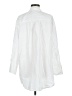 MNG 100% Cotton Metallic Silver Long Sleeve Blouse Size 8 - photo 2
