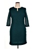 Studio One Chevron-herringbone Teal Casual Dress Size 14 - photo 1