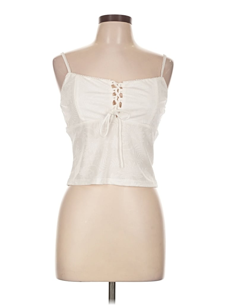 Pre-owned Princess Polly Sleeveless Blouse In Ivory