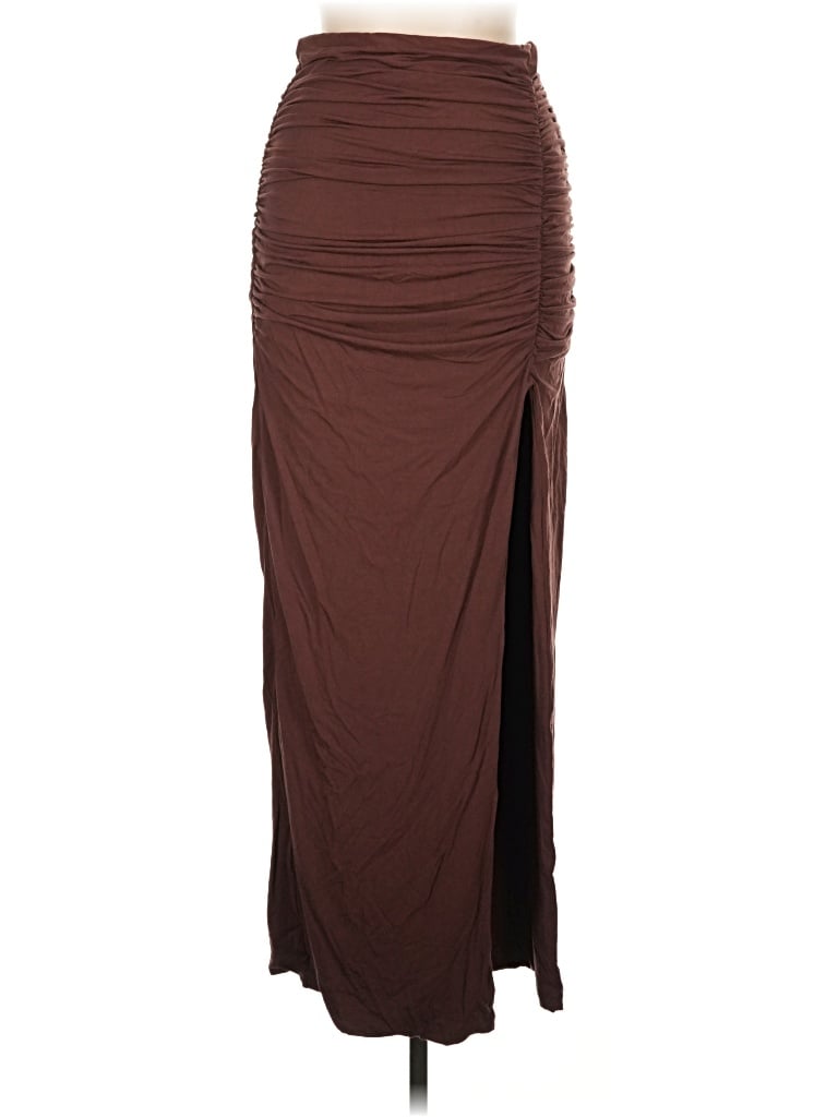 Pre-owned Klassy Network Formal Skirt In Brown