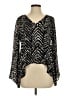 Parker 100% Silk Black Long Sleeve Silk Top Size XS - photo 1