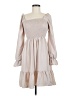 Shein 100% Polyester Tan Casual Dress Size M - photo 1