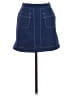 Maison Kitsuné 100% Cotton Solid Blue Denim Skirt Size EU 34 / US 4 - photo 1