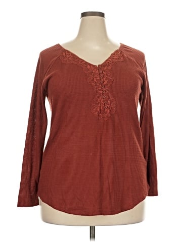 Torrid Long Sleeve Henley (view 1)