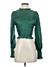 Glam 100% Polyester Green Long Sleeve Turtleneck Size S - photo 1