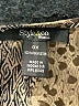 Style&Co 100% Polyester Animal Print Tan 3/4 Sleeve Blouse Size 0X - photo 4