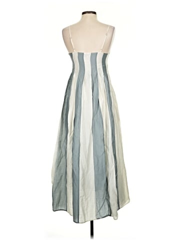 Madewell Pleated Midi Dress in Stripe (view 2)