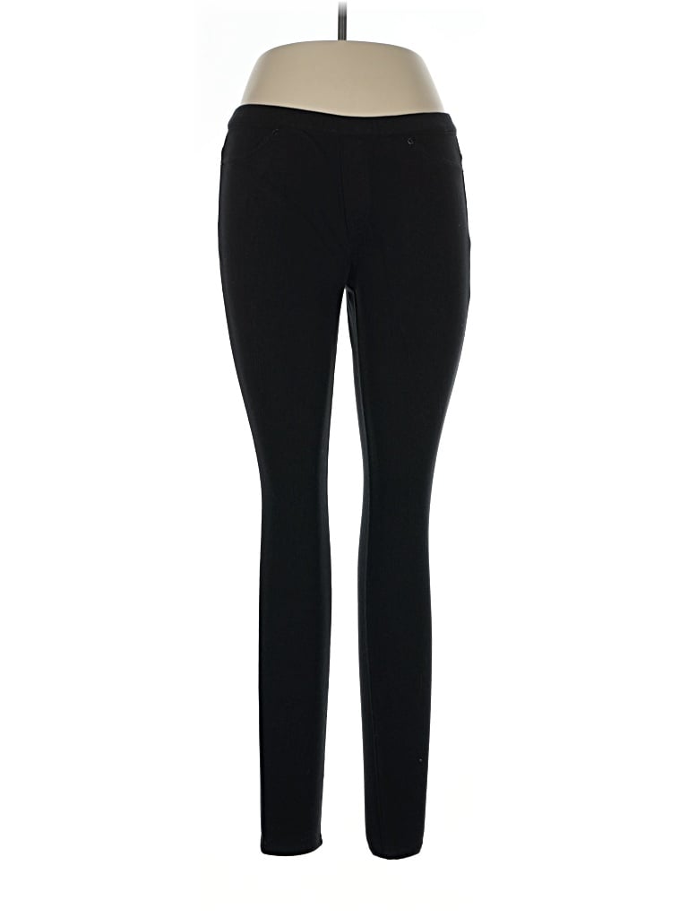 Pre-owned Hue Casual Pants In Black