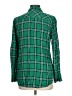 Merona 100% Rayon Plaid Green Long Sleeve Button-Down Shirt Size L - photo 2
