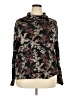 White Stag 100% Cotton Floral Brown Turtleneck Sweater Size 26 - 28 - photo 1