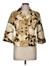 Rafaella 100% Cotton Print Gold Blazer Size Med Petite - photo 1