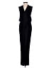 Diane von Furstenberg 100% Viscose Solid Black Jumpsuit Size 2 - photo 1