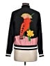 Alice + Olivia 100% Silk Graphic Black Track Jacket Size M (estimated) - photo 2
