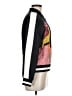 Alice + Olivia 100% Silk Graphic Black Track Jacket Size M (estimated) - photo 4