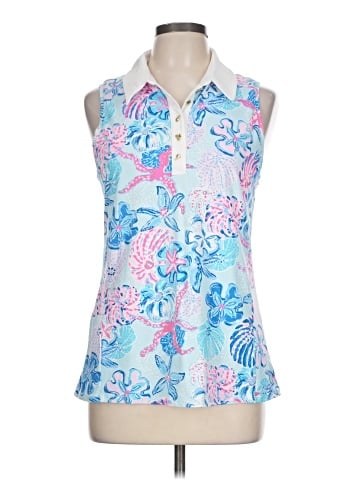Lilly Pulitzer Luxletic Sleeveless Button-Down Shirt (view 1)