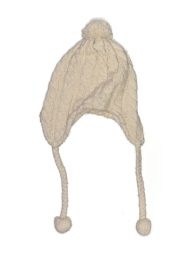 Pre-owned The North Face Beanie Hat In Ivory