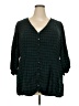 Torrid Green 3/4 Sleeve Blouse Size 3X Plus (3) - photo 1