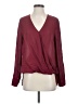 L'Agence Burgundy Long Sleeve Blouse Size S - photo 1