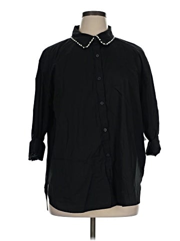 Gloria Vanderbilt 3/4 Sleeve Button-Down Shirt (view 1)