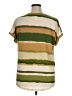 Truself Stripes Green Short Sleeve Top Size 1X - photo 2