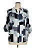 Calvin Klein Color Block Blue 3/4 Sleeve Blouse Size XL - photo 1