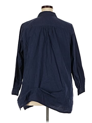 Roaman's 3/4 Sleeve Button-Down Shirt (view 2)
