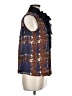 Tory Burch Brown Blue Sleeveless Blouse Size 6 - photo 4