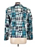 Talbots 100% Cotton Plaid Blue Blazer Size 12 - photo 2