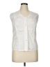 J. Peterman White Sleeveless Button-Down Shirt Size 14 - photo 1