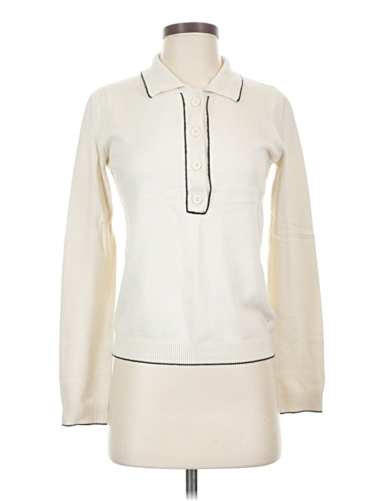 Pre-owned Max Studio Pullover Sweater In Ivory